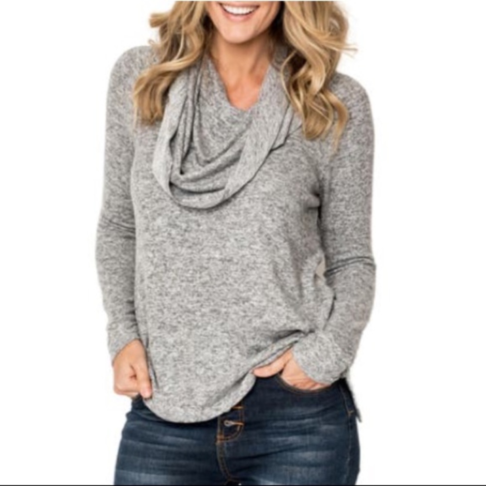 Gibson Cozy Convertible Neckline Tunic Top Size XXL